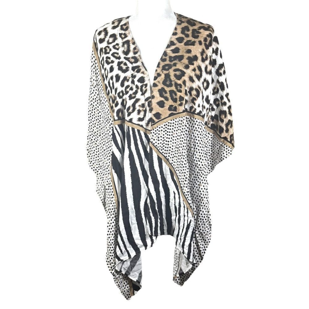 Chico's Animal Patch Cheetah Print Wrap Shawl One size Fits All NWT 📦